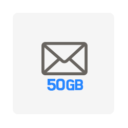 무제한 사용자 추가 및 사용자 당 50GB 이메일 제공